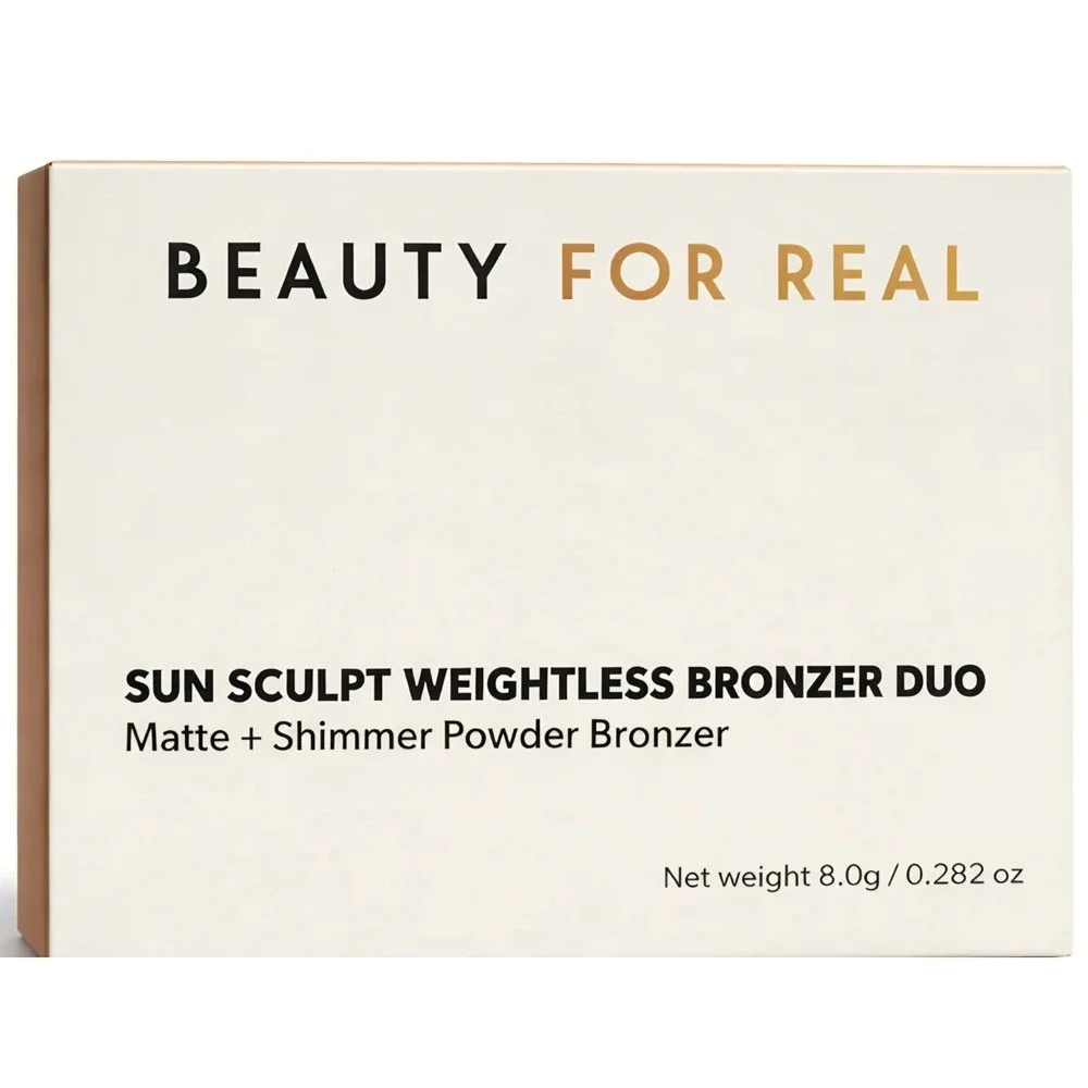 Beauty For Real Sun Sculpt Weightless Powder Bronzer Duo Matte Shimmer 0.282oz